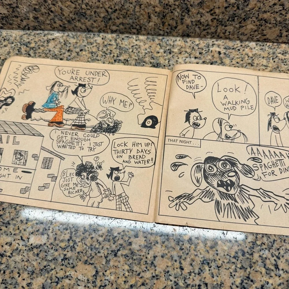Vintage Dave Dog And The Spaghetti Thief Simon De La Torre 1975 Kids Comic Book